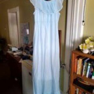 1970's Vintage Blue Sheer Nightgown.